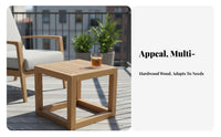 dual-level Square Stand Wabi-Sabi Aesthetic Side Table Indoor and Outdoor century's heartperiod Modern design for Patio