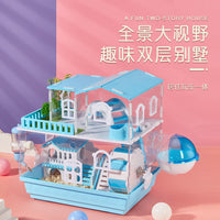 Acrylic Hamster Cage, 2-3 Layers, Transparent, Anti-Escape, Large Villa
