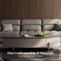 2 Pieces Light Luxury aesthetic Coffee Table and TV Stand Set Italian-Inspired Living Room Furniture Modern Design media Center Storage Drawers for Families, Homeowners, Home