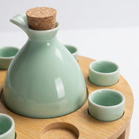 Japanese Sake Set Ceramic 12-Piece Minimalist Style