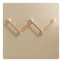 Wood Grain Toilet Handrail 180° Rotation for People with Disabilities