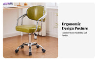 Upholstered Swivel Task Seat Modern Design Desk Chair Quiet Casters