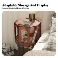 Clear C-Table Minimalist aesthetic Side Cabinet Transparent Look for Bedroom, Office