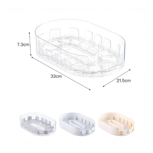 Fridge Drink and Condiment Holder Easy Reach 360 Degree Rotating Storage Bin