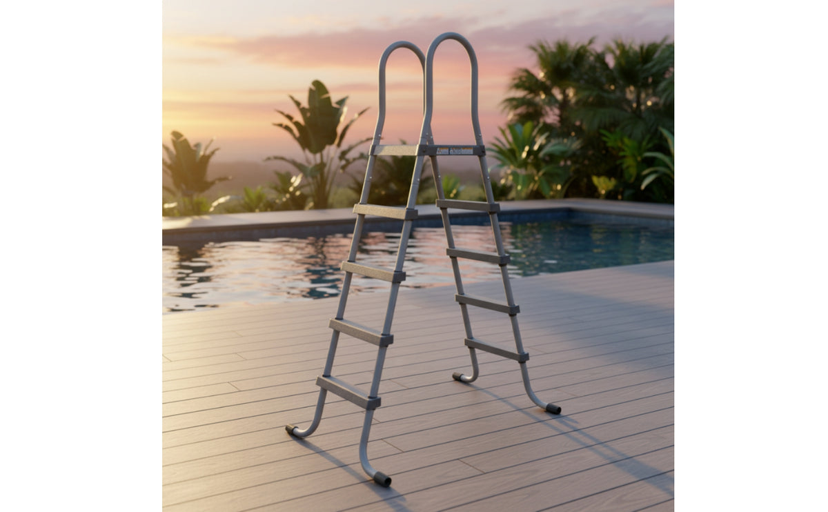 Pool Entry Ladder Above-Ground Pool Ladder with Handrails Non-Slip for Families, Backyard Pools