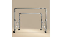 Space-Saving Double Rod Drying Rack Foldable Drying Rack with Wheels Extendable Collapsible for Apartments