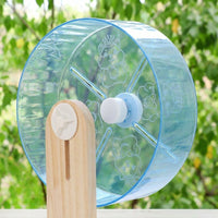 Parrot Activity Wheel and Bird Exercise Wheel with Flat Perch, Parrot Play Accessory for Budgie and Cockatiel Enrichment