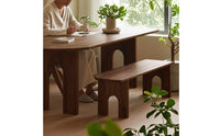 Long-Lasting Oblong Table Sturdy Wood Dining Table Wobble-Secure Furniture Rustic for Apartment