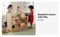 Montessori Cubby Unit KidsChild-Safe Design Multi-Cubby Organizer Rounded Edges Open-Front reach for Toddlers, Daycare, Playroom