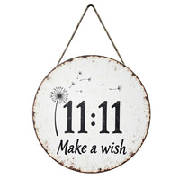 Creative Retro 11:11 Wish Dandelion Iron Art Decoration