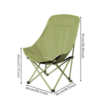 High-Back Folding Moon Chair Sturdy Moon Chair Long-Lasting Furniture Stable for Picnics
