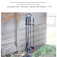 壁炉工具用具储木架清灰五件套清理配件装饰真火壁炉专用套装火钳