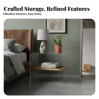 Single-Drawer End Table with Shelf 20th-century20th-century-era modern Modern Design Nightstand