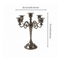 5-Arm Candelabra European-Style Candelabrum Ornate for Dining Table, Hotel