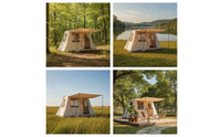 Canopy Camping Tent  Retro Shelter Ventilated for Campers