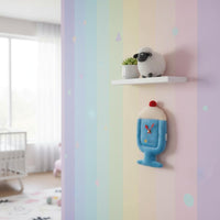 Ice Cream Wall Clock Colorful Ice Lolly Clock Noiseless Mechanism Home Decor