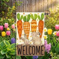 Easter Garden Flag Festive Atmosphere Bunny Yard Flag Vivid Print Outdoor Decor for Holiday Enthusiasts, Homeowners, Front Porch, Patio, Deck