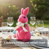 Easter Rabbit Decoration Mossy Appearance Artificial Foliage Rabbit Statue