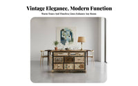 3-Drawer 2-Door Accent Chest timeless Design Storage Cabinet Vintage design Floor-Standing for Homeowners, Entryway, Living Room
