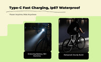 Waterproof USB bike headlight