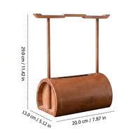 Bamboo Tissue Box Holder, Rectangular Tissue Box Cover, New Chinese Design 3D Stereoscopic Walnut Finish, 20x13x29cm