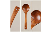 Soup Ladle Wood Wooden Ladle Long Handle Utensils for Home Cooks, Hosts, Kitchen, Dining Table, Restaurant