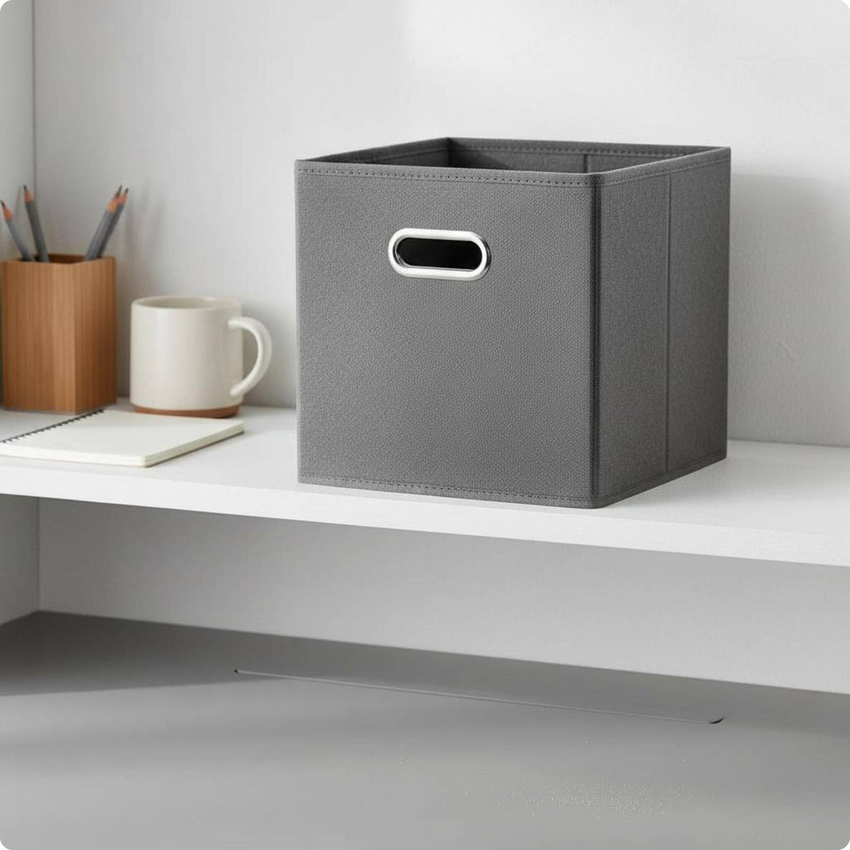 2 Pieces Dustproof Storage Box Space Saving Foldable Storage Bin Multi Purpose