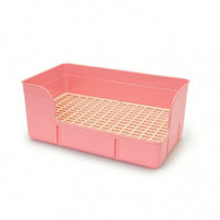 Rabbit Litter Box with Grid Large Small Animal Toilet Sturdy for Cages, Rabbits