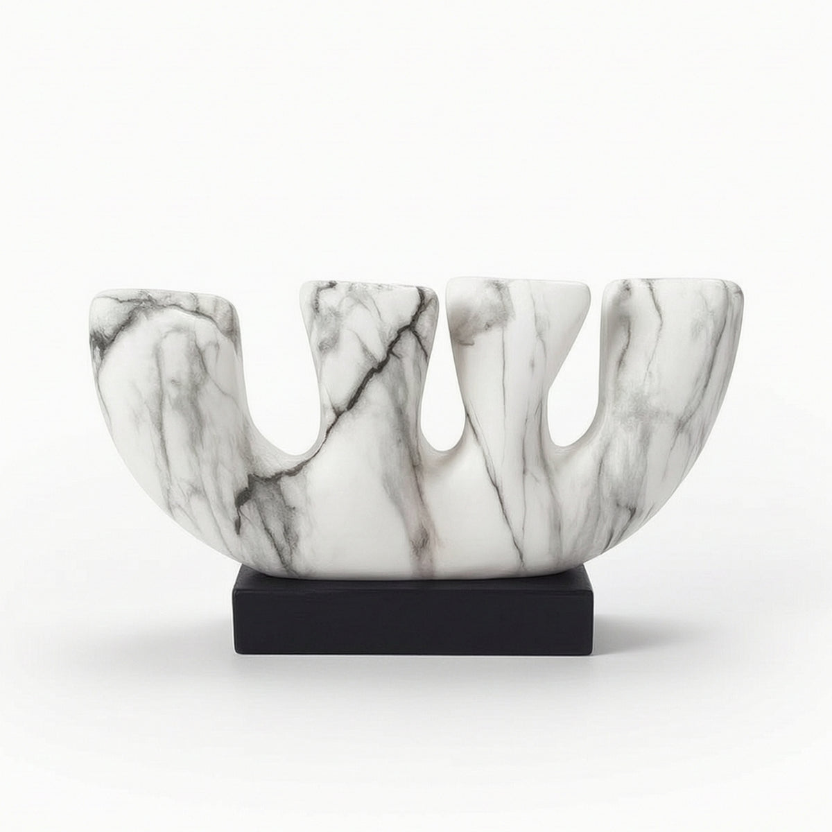 Mountain Sculpture with Base Modern Art Piece Geometric for Living Room, Office
