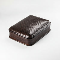 Handwoven Bamboo Container with Lid Handwoven Storage Box with Lid Organizer for Tabletop Organization