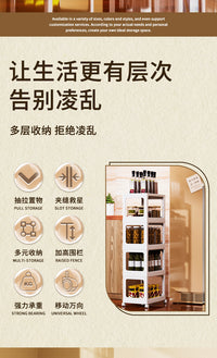 小推车置物架落地收纳分层架零食玩具收纳架可移动宿舍浴室储物架