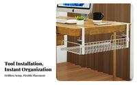 clamp-on beneath-desk holder Large Capacity Hanging Tray Sturdy for telecommuting Workers