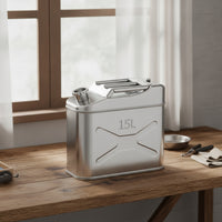 Fuel Can with Hose Metal Stainless Steel Fuel Can Long-Lasting