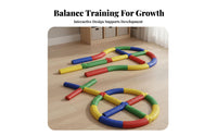 Anti-Slip Tactile Sensory Path Sparks Creativity Kids Balance Beam and Stepping St Single S Wavy Balance Trail for Preschoolers, Early Childhood Educators, Kindergarten, Preschool, Playroom, Daycare