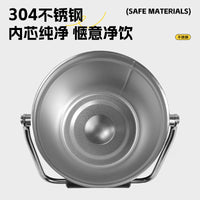 Stainless Steel Ice Bucket with Lid for KTV, Bar, Commercial Use, Champagne and Beer Cooling, Home Insulated Ice Bucket