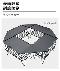 户外露营折叠网桌金属沥水架多功能烧烤野餐置物茶几粗网格igt桌 网桌收纳包（单包）