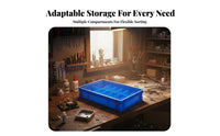 Compartment Box Screw Organizer Box Wear-Resistant Divided Storage Crate for Warehouse
