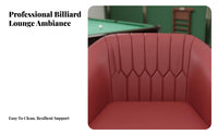 High-Density Foam Cushion Billiard Hall Sofa Set Strong Load Bearing Pool Hall Lounge Seating Sturdy Frame PU Leather Spectator Sofa Deformation Resistant for Spectators, Billiards Players, Rest Area, Bar
