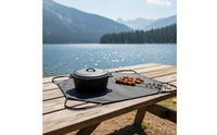 Silicone Coated Fire Retardant Blanket Portable Handle Fireproof Cloth Easy to Fold Barbecue Fire Mat Reusable for Camping, Travel