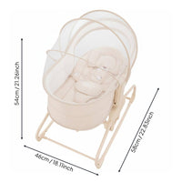 Multi-Functional Electric Rocking Bassinet 360 Degree Rotation Newborn Soothing Sleeper With Toy Bar Portable Baby Cradle for Newborns, Infants, Bedside, Living Room, Nursery