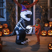 Halloween Inflatable Self-Inflating Lighted Halloween Dino Quick Inflation