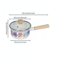Infant Meals Pot Induction Compatible Enameled Pan Easy to Clean for Infants