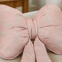Bow Shaped Pillow Jacquard Bow Pillow Gathered Knot for Office Seat