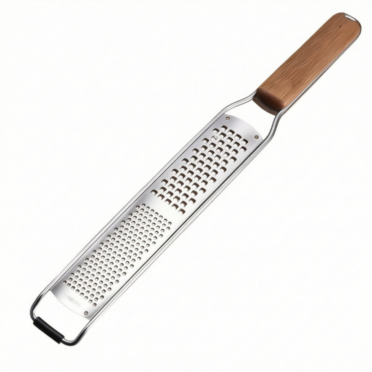 Non-Slip Stainless Steel Grater with Wooden Handle Ergonomic Cheese Grater with Handle Heavy Duty Citrus Zester with Protective Cover Sleeve Fine for Home Cooks, Chefs, Baking
