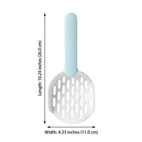 Cat Litter Sifter and Sifter Sieve with Base, Sand Sifter for Cats and Kittens, Angled Ladle for Box Trays, Grey