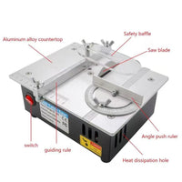 外贸专供96W 精密迷你桌锯,可调节切割深度和角度,4 个刀片,7 级