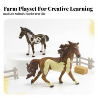 2 Pieces Animal Decor Horse Figurine Detailed Sculpting