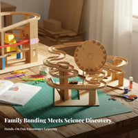 Electric Marble Course DIY Assembly Electric Mechanismized Cardboard Course Hands-on Learning Educational Toy for Children, Science Fair
