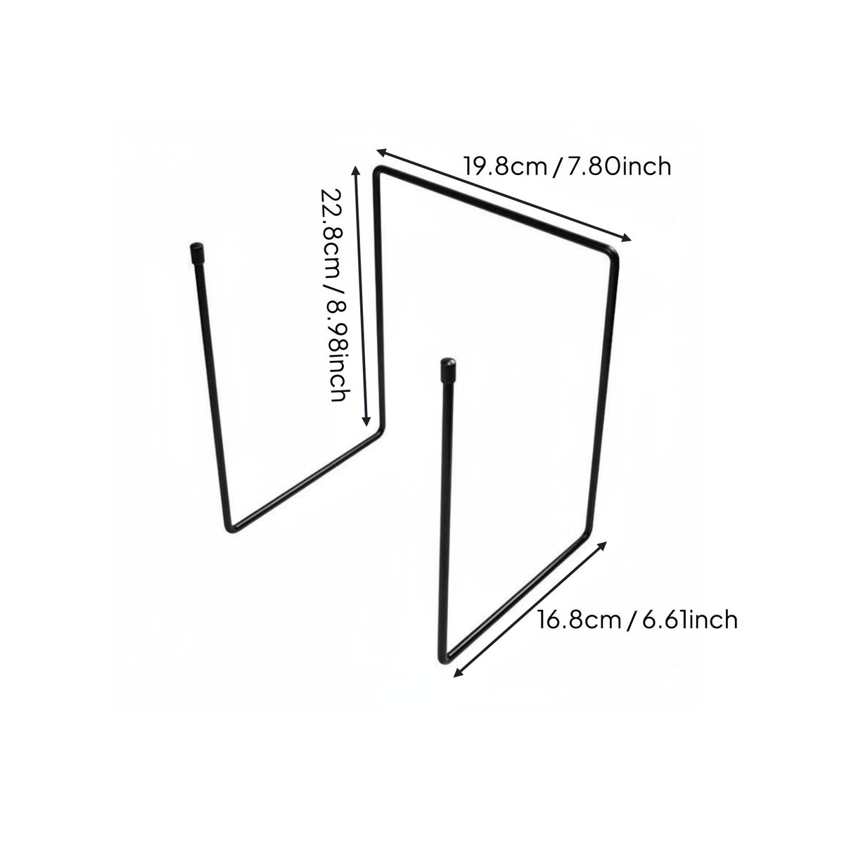 Iron Display Holder Multi-Purpose Metal Frame Stand Polished Edges