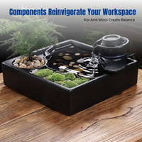 Ceramic Water Feature, Modern Tranquil Desktop Decor, Office Gift